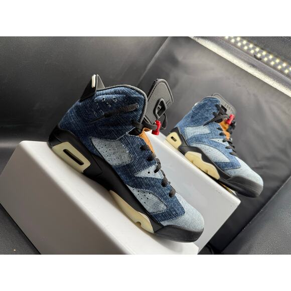 Jordan 6 Retro Denim Sneakers - Size 9.5M - Picture 1 of 10
